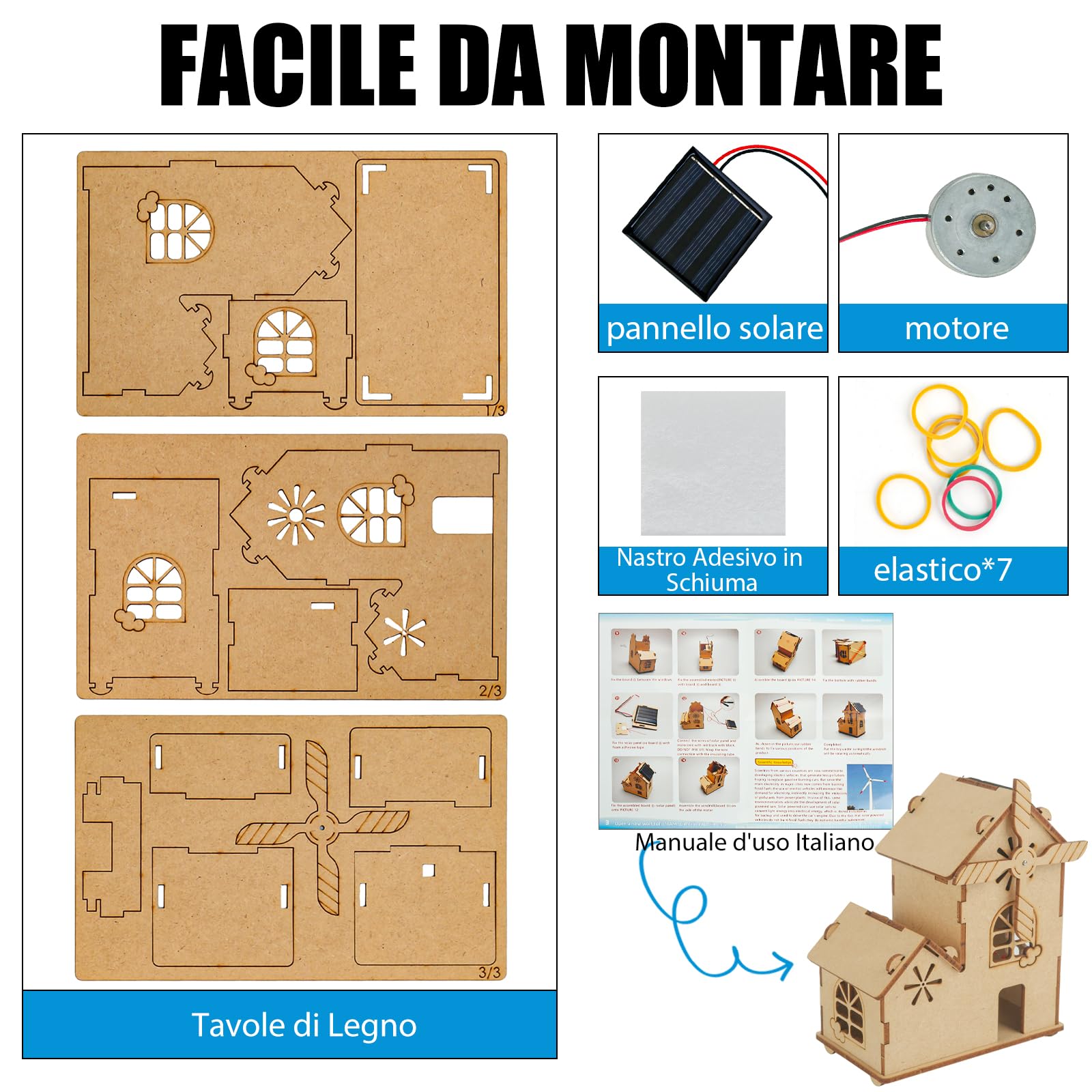 Puzzle 3D In Legno - Giocattolo - Assedio Medievale - 142 Pezzi Trasmissione A Ingranaggi Misto~p141468492