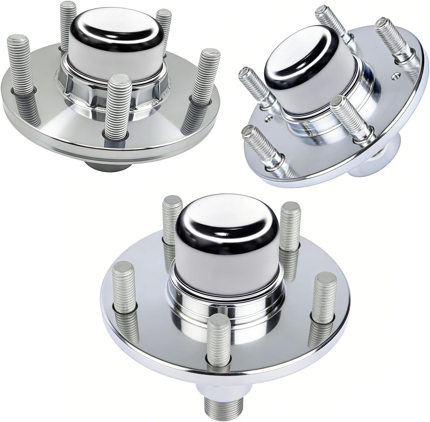 2PCS 1.98" Trailer Hub Dust Caps Wheel Bearing Grease Covers