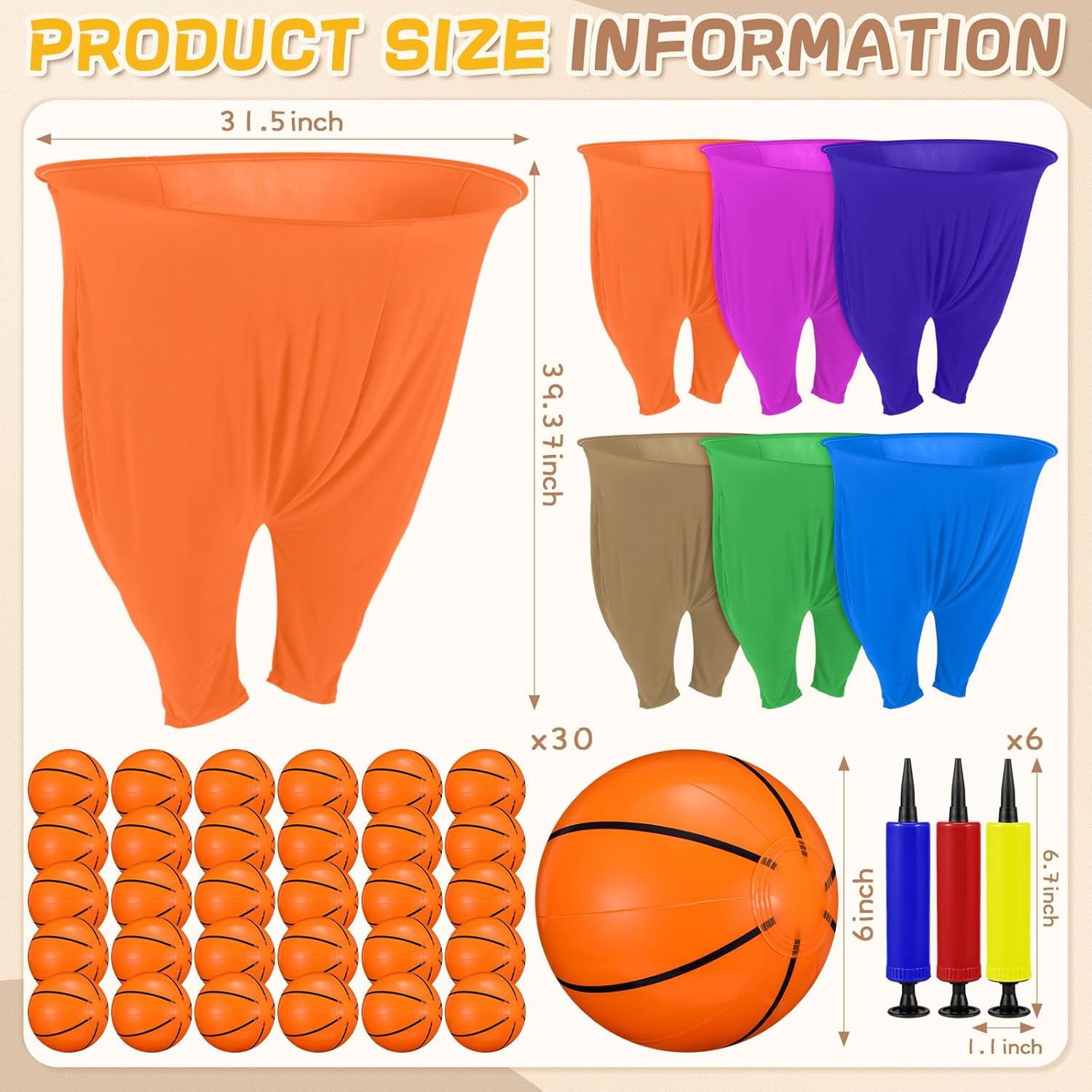 Granny Pants Outdoor Game, Hilarious Inflatable Ball Relay Set with Granny Giant Stretchy Pants, Balls and Pump, Team Relay Family Reunion Party Field Game Set