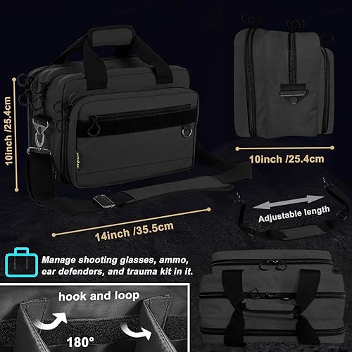 Miniatura 4 de PROFOCUS Bolsa de gama para pistolas y munición con cremalleras bloqueables