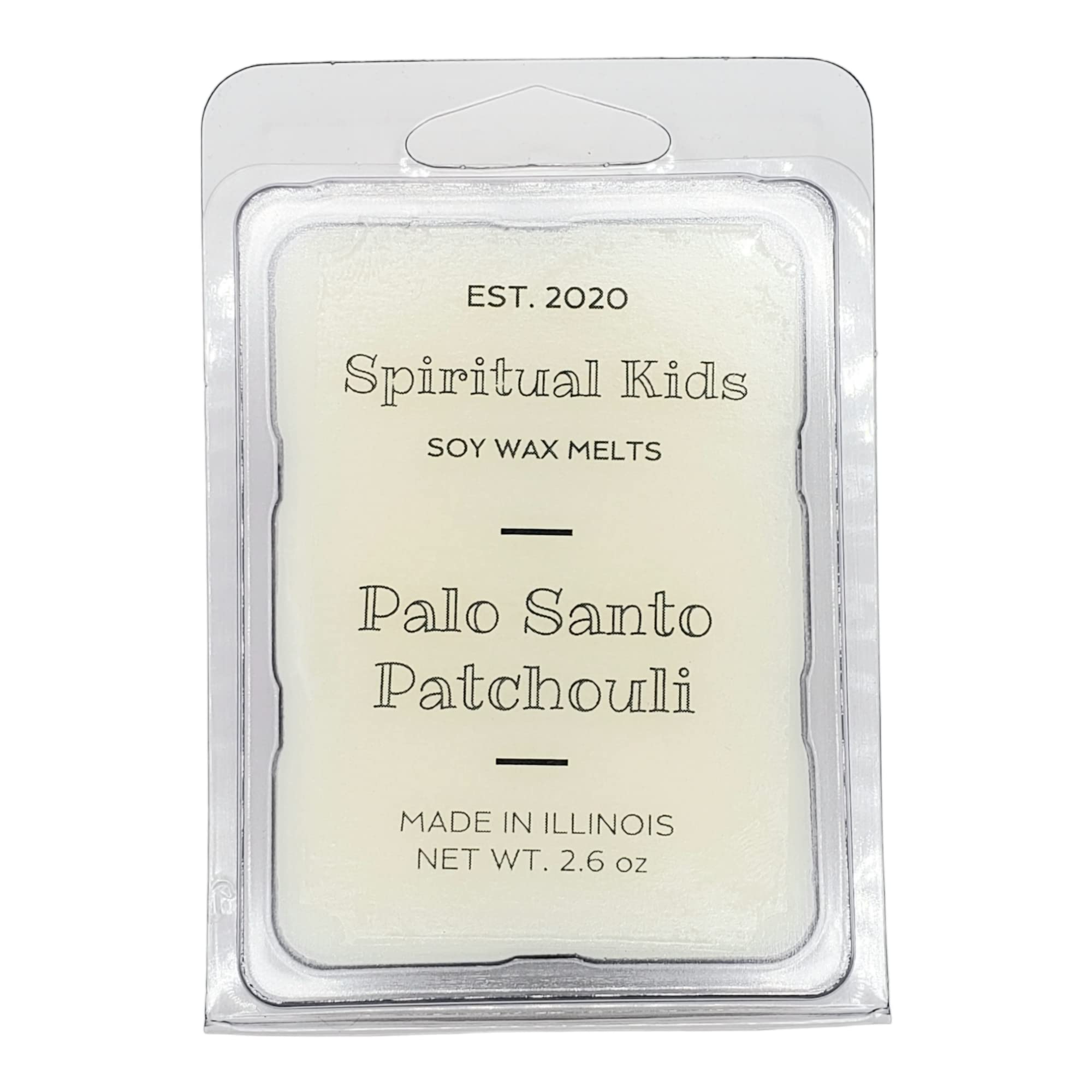 Palo Santo Patchouli Soy Wax Melts 1 Pack 2.6 oz All Natural Soy Wax 6 Cubes Hand Poured with Fragrant/Essential Oils!