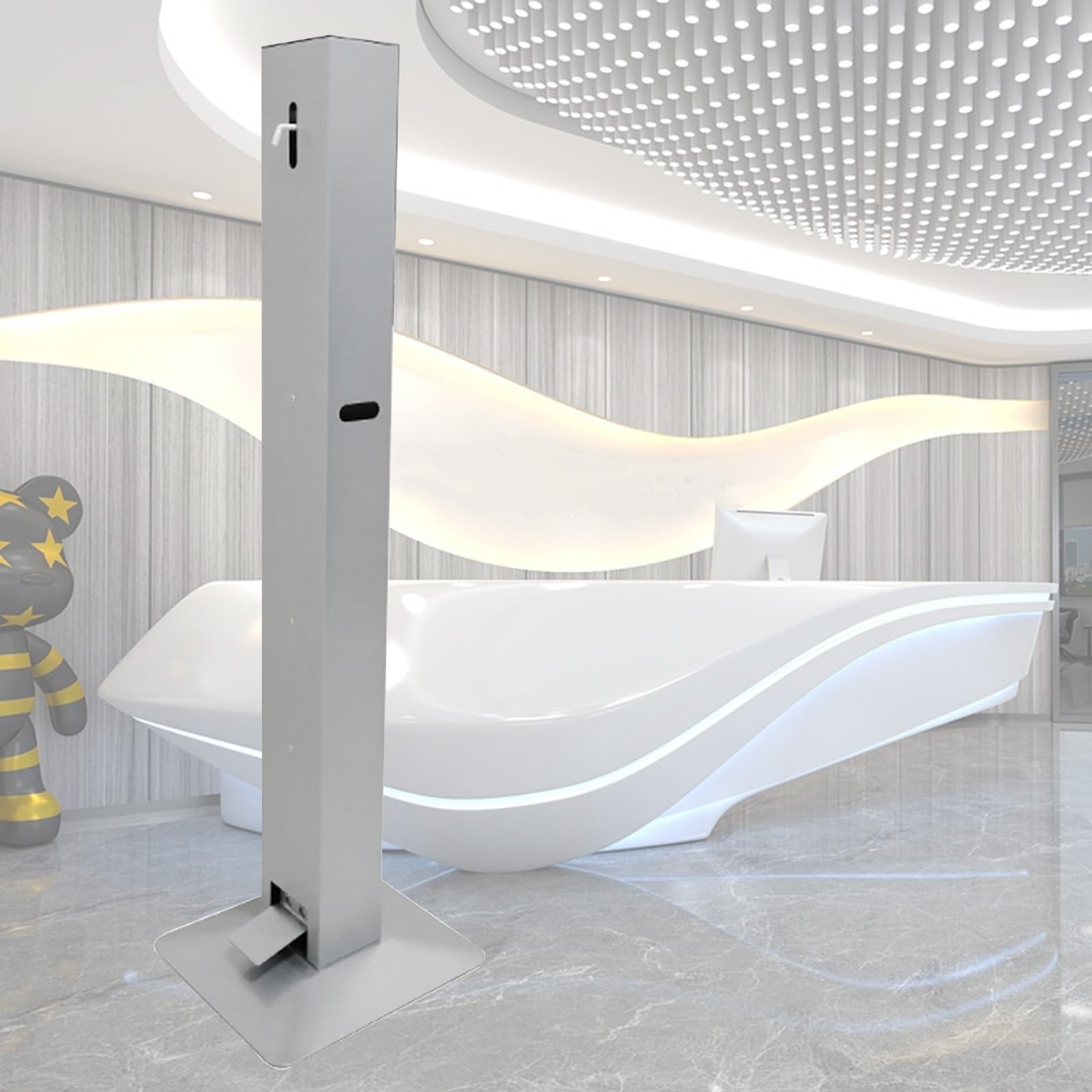 Dispenser gel disinfettante mani Luoghi Pubblici Distributore Di Disinfettante Per Le Mani, Verticale Pedale Stazione Di Sanificazione Distributore Di Sapone Schiumoso, Per Chiese Hotel Ospedali ( Col