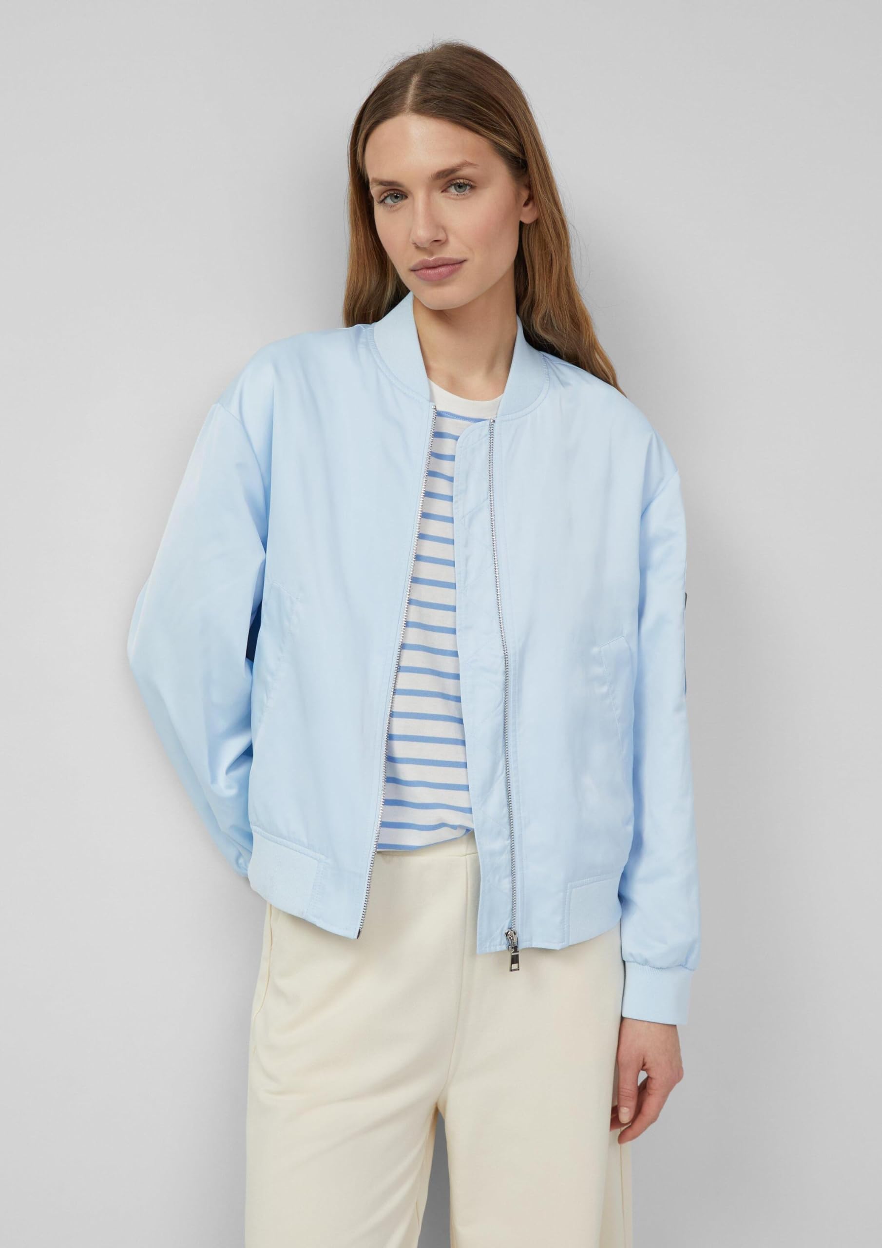 s.Oliver Satin-Blouson mit Bomberkragen