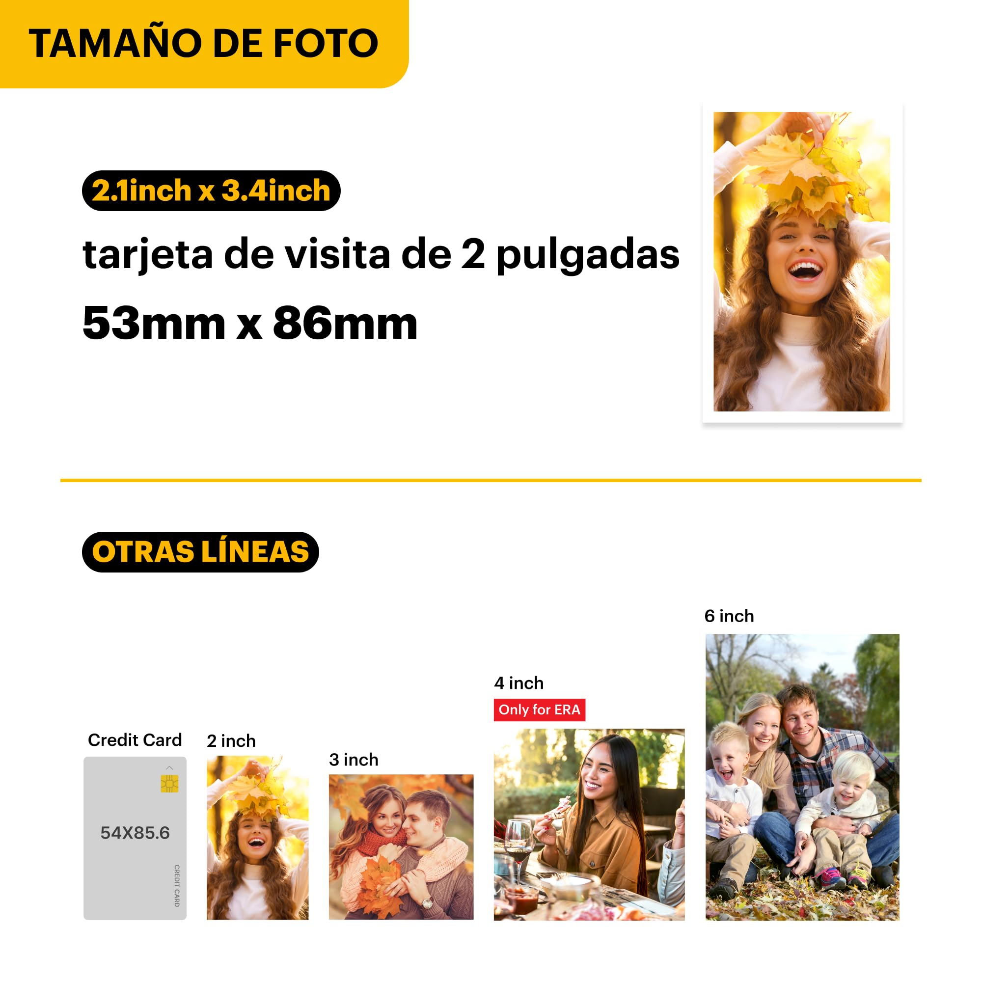 KODAK Mini Shot 2 ERA 4PASS 2-en-1 Cámara Instantánea e Impresora de Fotos (5,3x8,6cm) (Cámara + Pack de Regalo con 38 Hojas, Amarillo)