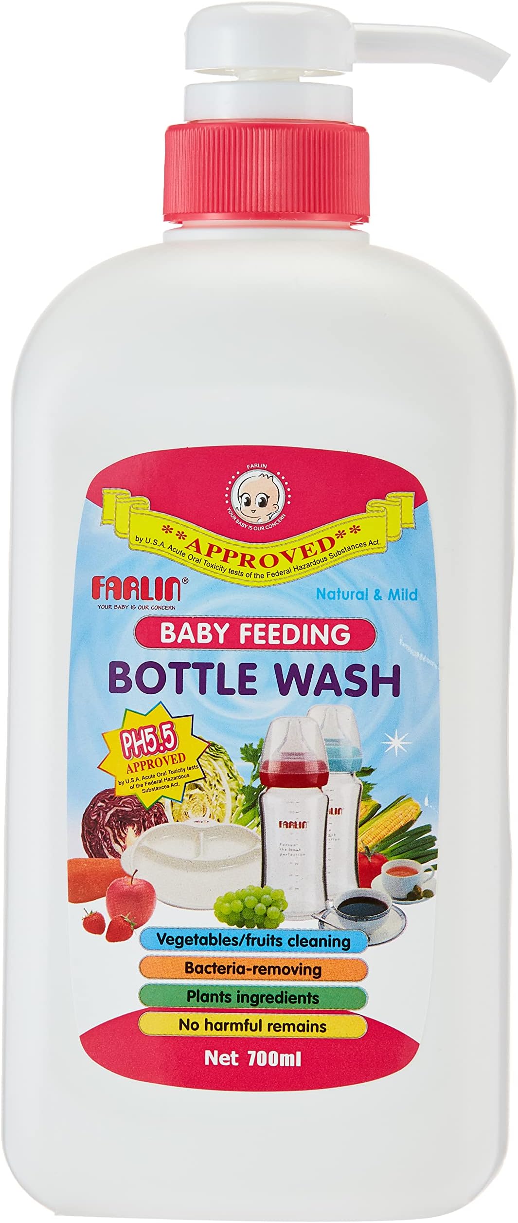 Farlin feeding bottle wash 700ml