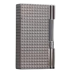 Classic Brass Lighter Luxury Exquisitely Carved Vintage Side Slide Ignition Butane Lighter Refillable for Men Dad Husband Unique