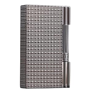 Classic Brass Lighter Luxury Exquisitely Carved Vintage Side Slide Ignition Butane Lighter Refillable for Men Dad Husband Unique