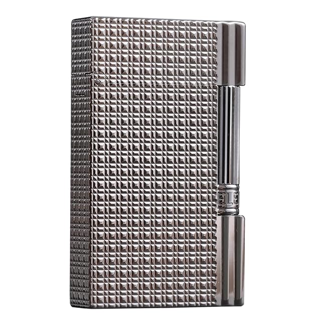 Classic Brass Lighter Luxury Exquisitely Carved Vintage Side Slide Ignition Butane Lighter Refillable for Men Dad Husband Unique