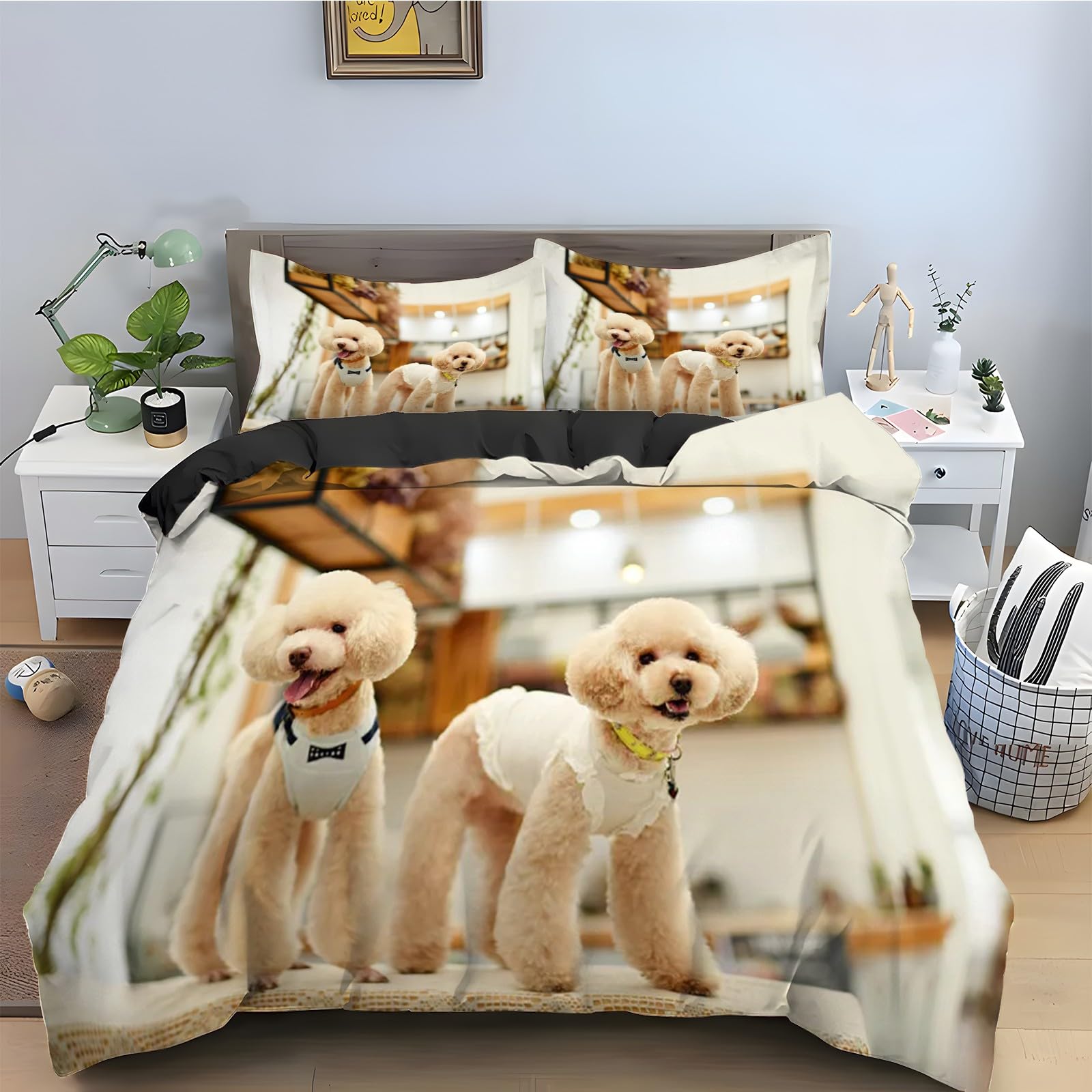 Housse de couette 160x200 chaton : fini la couette qui glisse grâce au zip intégré
