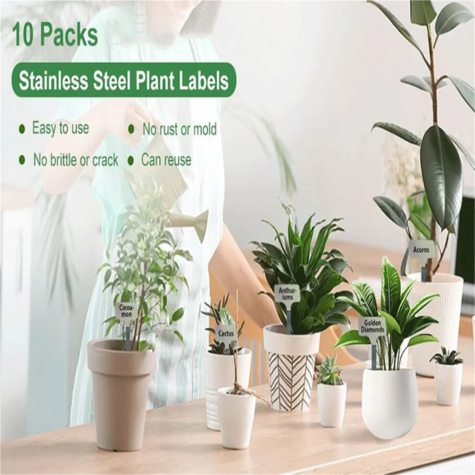 Étiquettes de plantes en métal, marqueurs d'étiquettes jardin résistants aux intempéries, réutilisables for, légumes, semis fleurs, 20 pièces