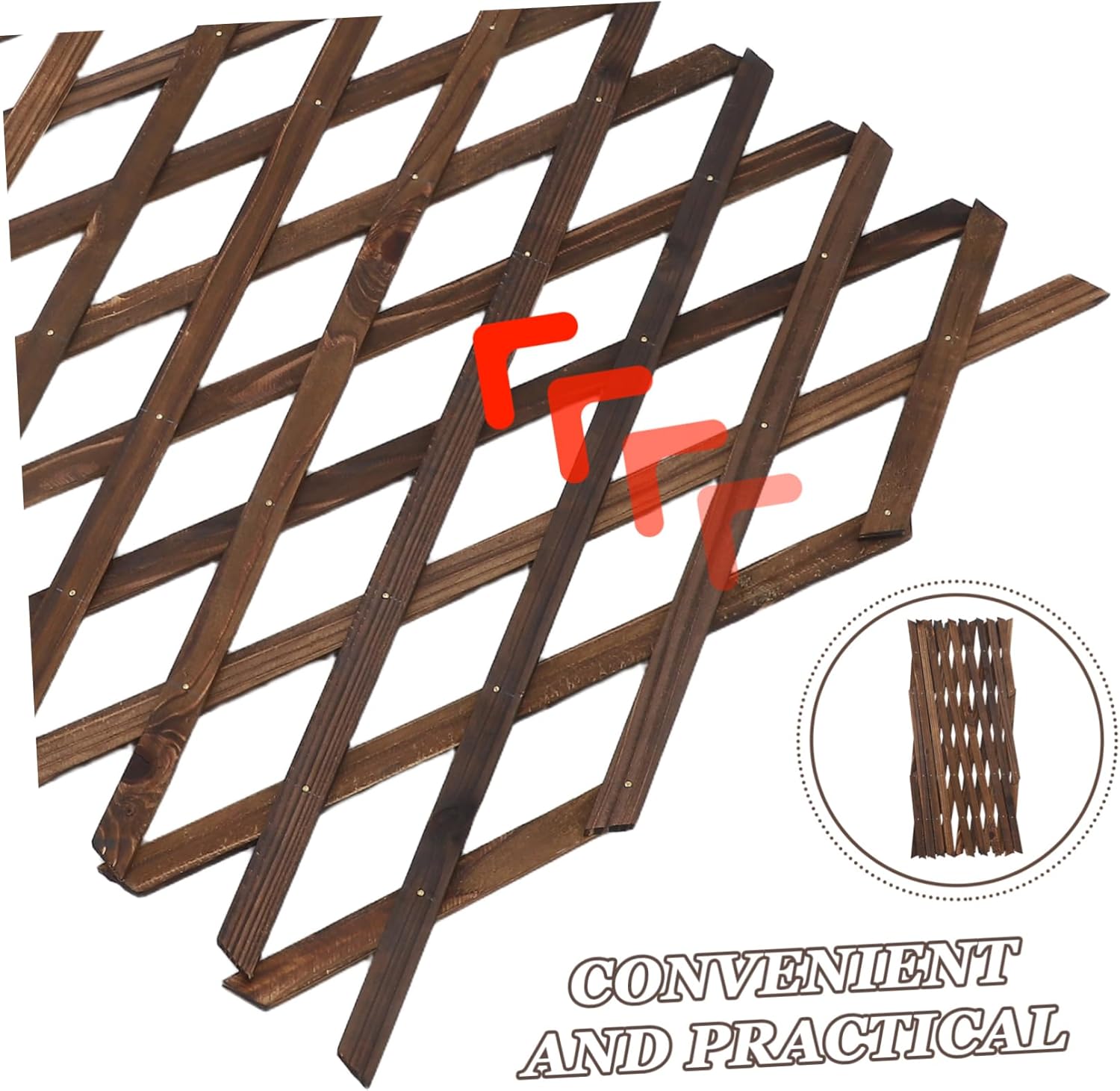 Toyvian Outdoor Wooden Fence Garden Decor Porch Trellis Lattice Lattice Panel Patio Decorations Outdoor Fence Panel