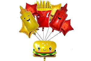 8PCS Hamburger Hot Dog Food Balloons Set