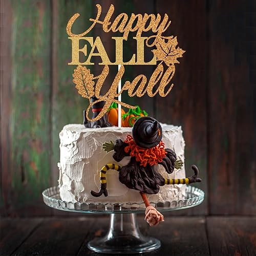 Miniatura 6 de Decoración para tartas de otoño con purpurina naranja, feliz otoño, dar amigos, feliz Acción de Gracias, hojas de arce otoño, festival de Acción de