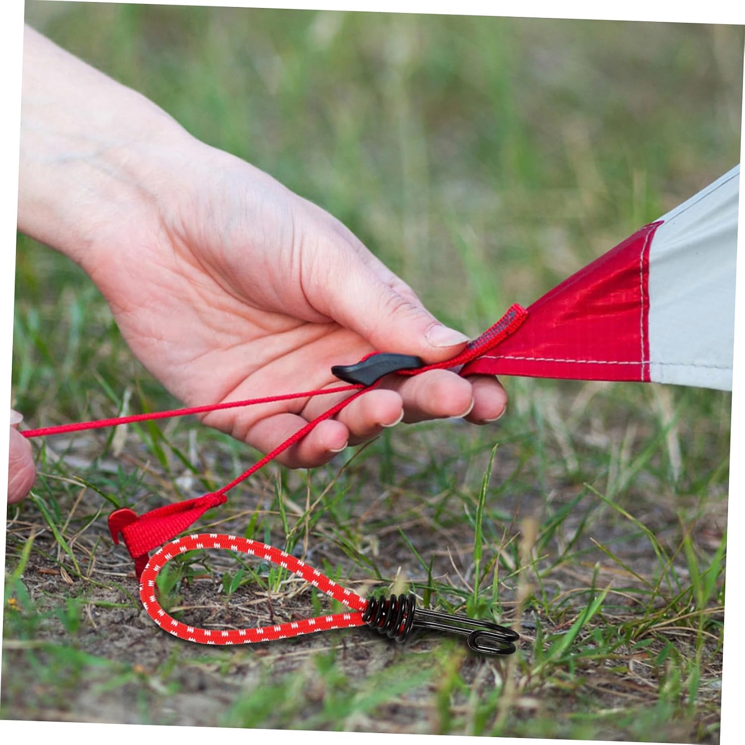 UKCOCO 10pcs Elastic Tent Ropes Buckles Portable Tensioner for Wind Rope Outdoor Cord Tightener Hooks