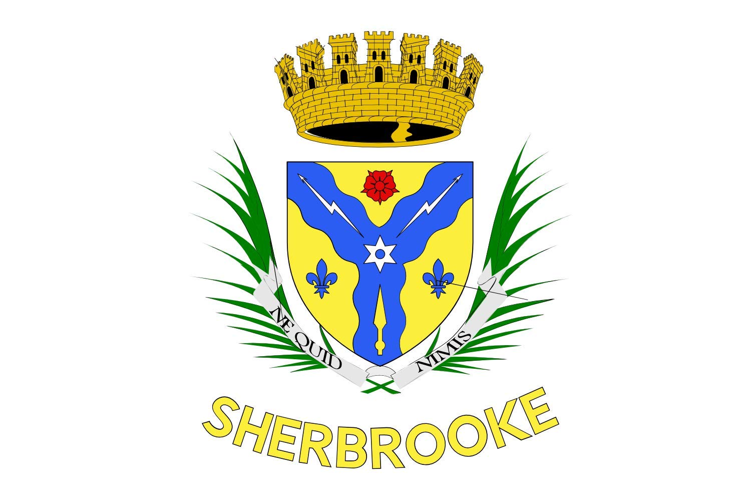 Drapeau Large Sherbrooke 1.35m² anti-enroulement pour vent fort et pluie