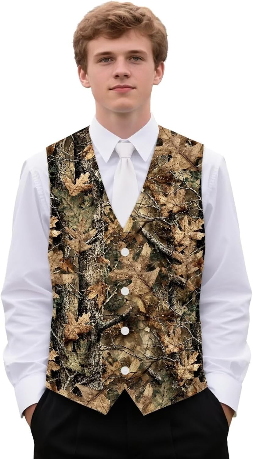 INSTANTARTS Mens Vest Lightweight Men's Suit Vest Sleeveless Casual Slim Fit Vests Jacket with Pockets