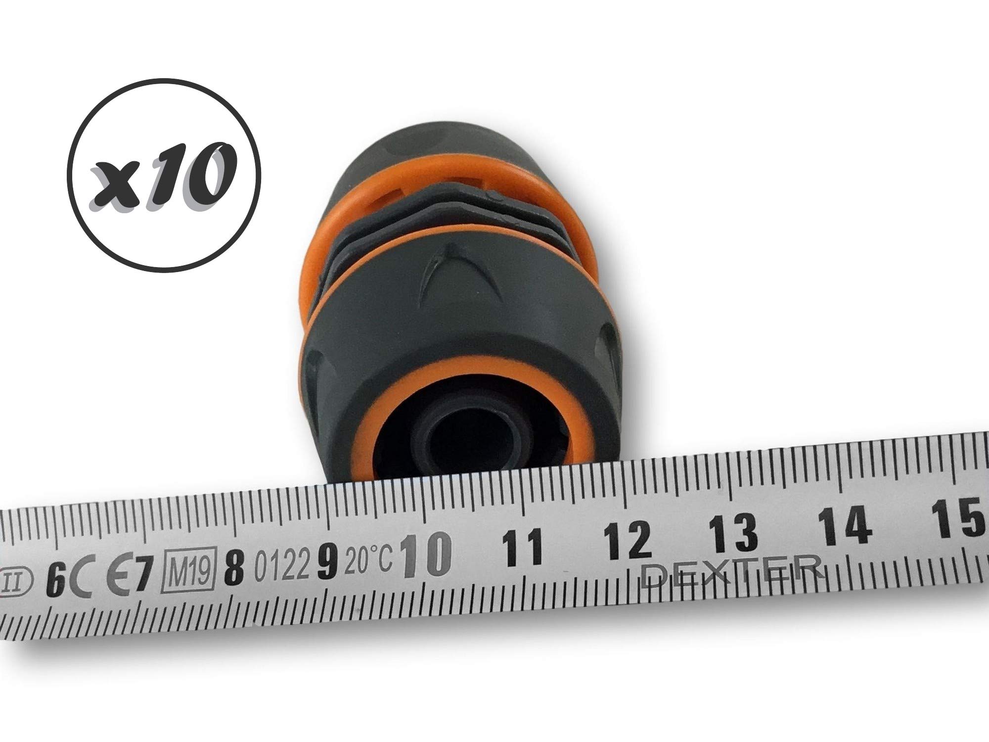 Kibros Lot 10 connecteurs tuyau arrosage Ø 12-15 mm bicolore 10 bars
