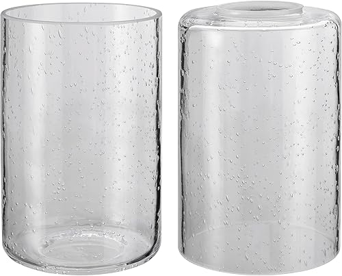 Aspen Creative 23615-02 - Persiana cilíndrica transparente de cristal, 3-1/2 pulgadas de diámetro x 5-1/2 pulgadas de alto/orificio central: 1.654