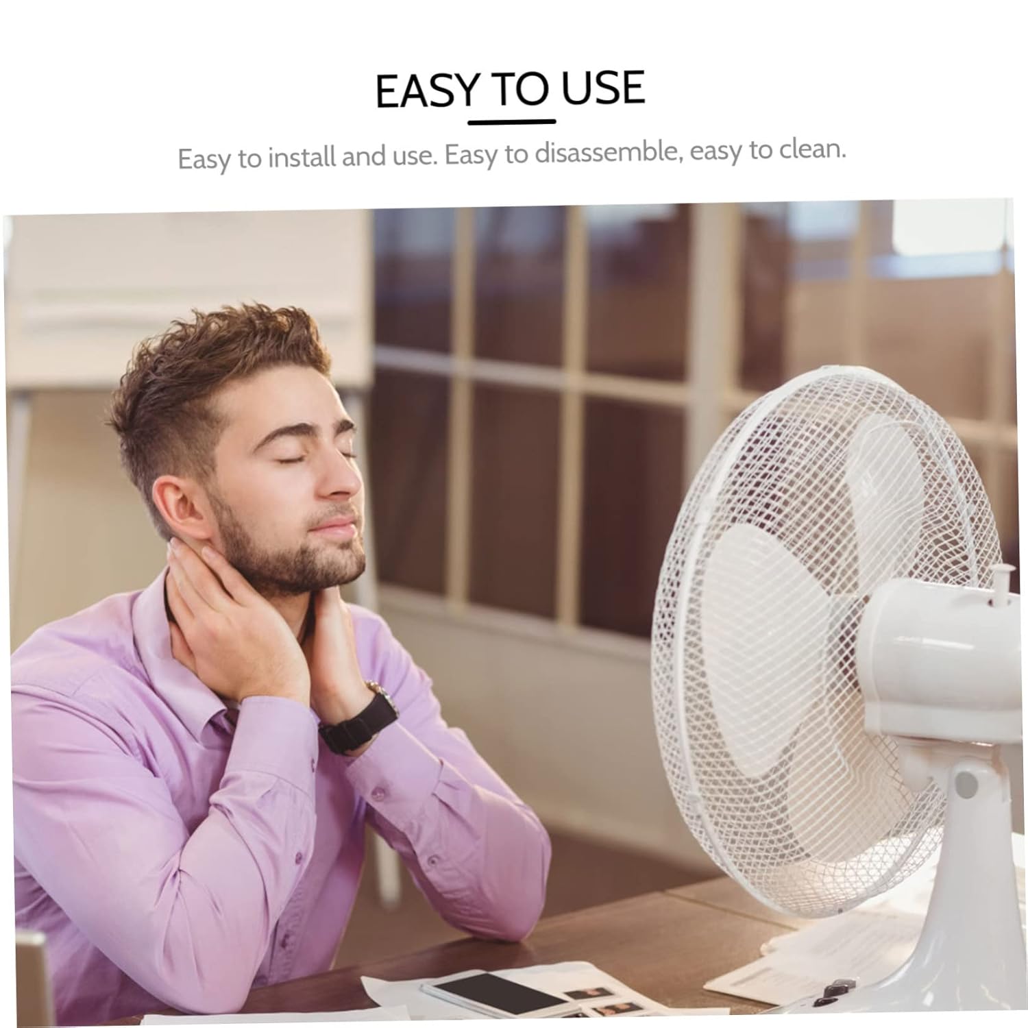 VICASKY 3pcs Replacement Fan Blades for Standing Table Fans Transparent Grey Plastic Easy to Install Electric Accessory for Vertical Desktop