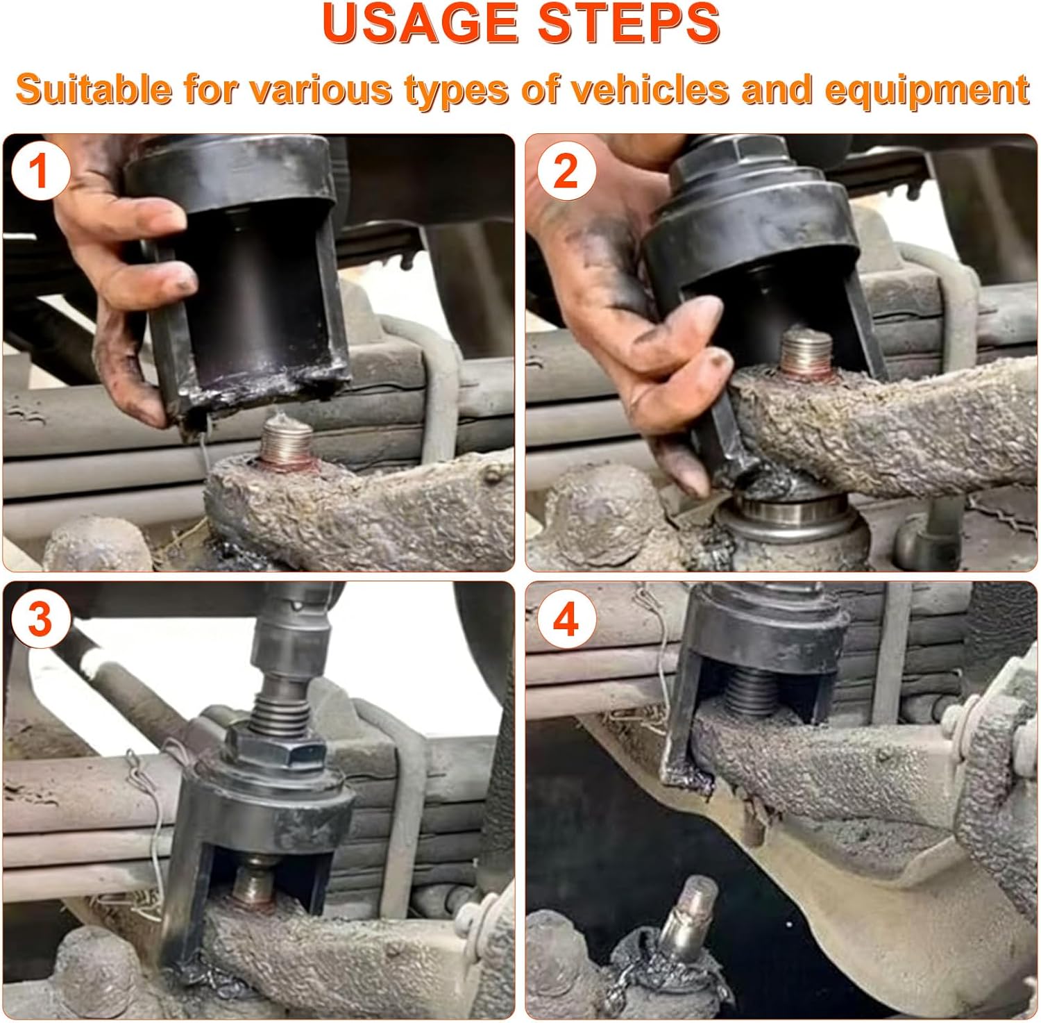 Truck Ball Joint Removal Tool 30mm Universal Ball Joint Puller Heavy Duty Ball Joint Separator Extractor One Piece Molding, Top Bead Design Suitable for Semi-Truck, Van, Bus, SUV