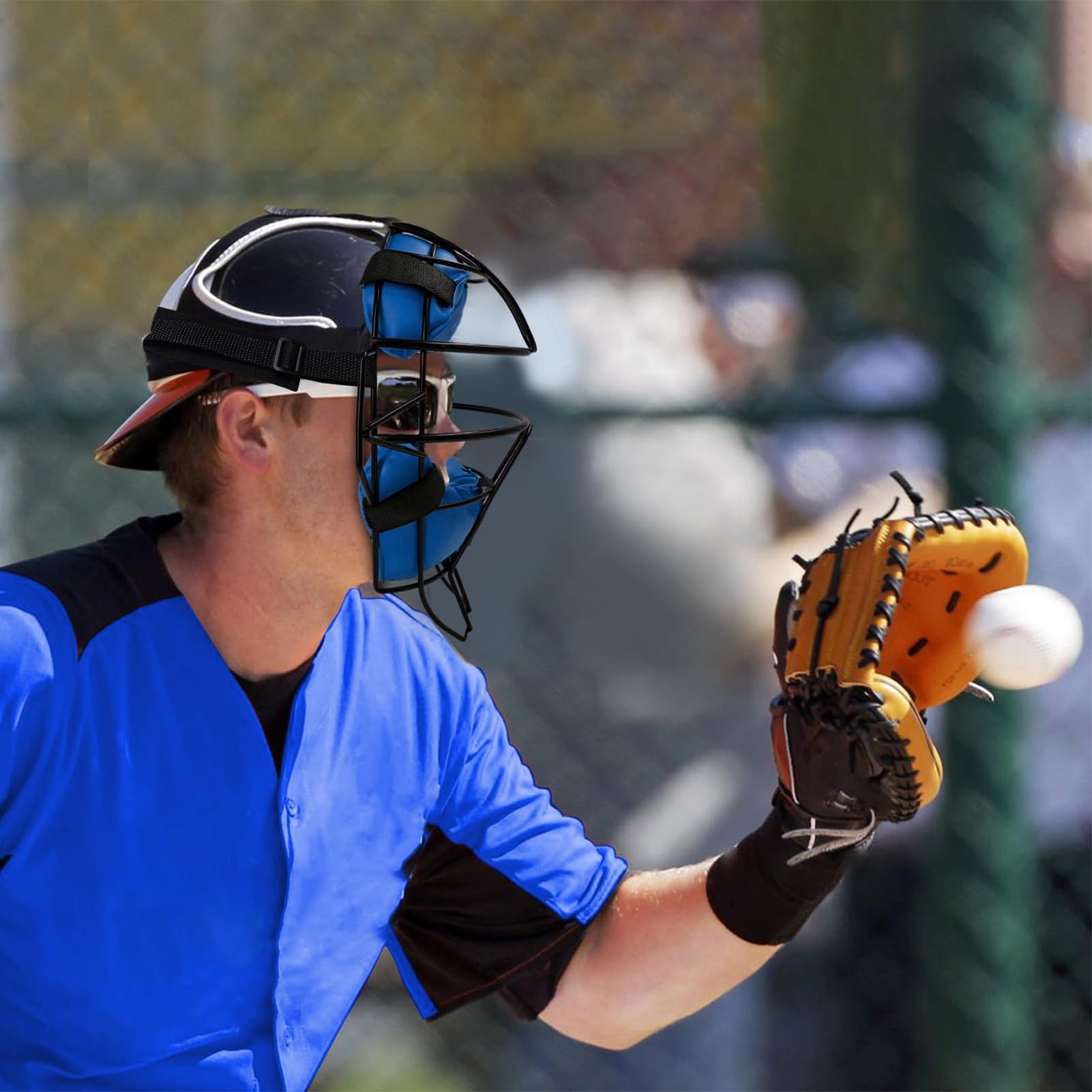 Baseball-Catcher-Maske, Schiedsrichter-Gesichtsmaske | Verstellbare Vollgesichtsschutzmaske - Die traditionelle Baseball-Schiedsrichtermaske aus hohlem Stahl mit bequemer Passform bietet maximalen Sch
