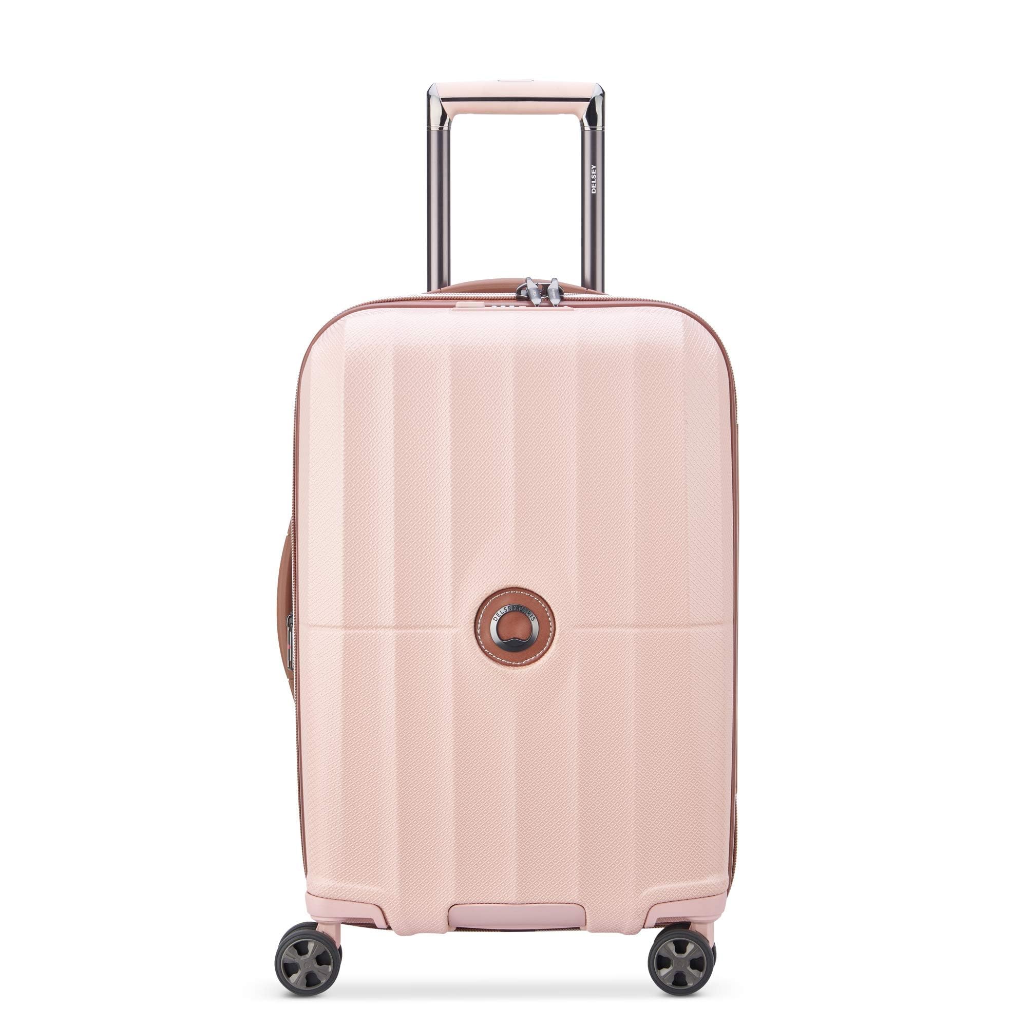 Carrousel Hardside Expandable Luggage with Spinner Wheels, Pink, Checked-Large 28 Inch