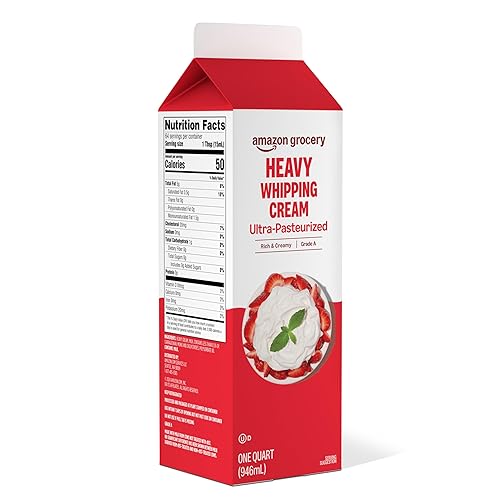 Miniatura 3 de Marca Tienda - Happy Belly Crema para batir pesada, ultra pasteurizada, kósher, cuarto de galón, 32 Fl Oz