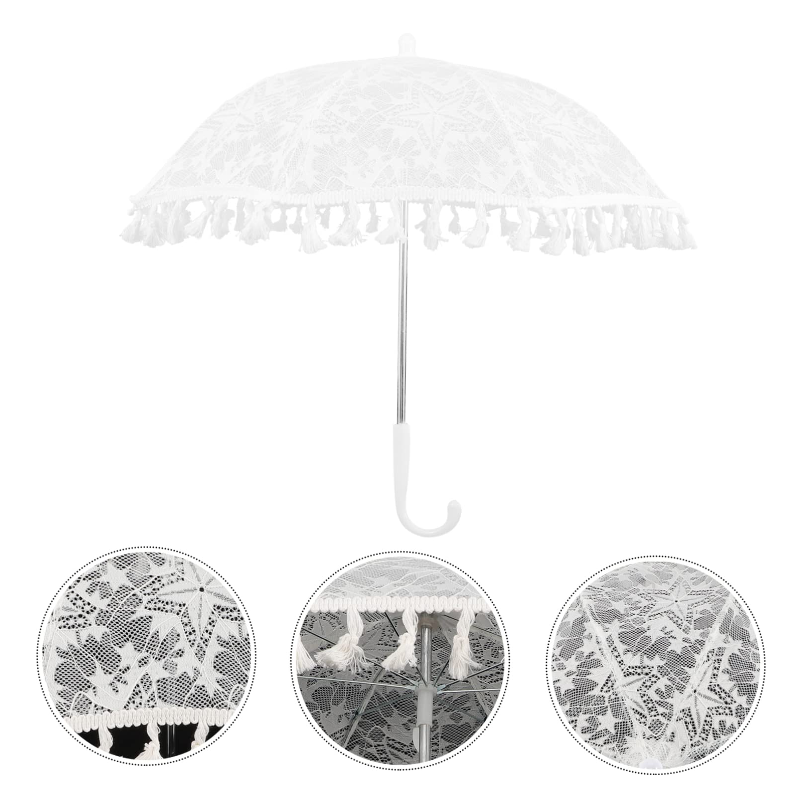 LIFKOME Dentelle Parapluie Parapluies De Mariage Accessoires De Bal Festival Parapluie Fille Parapluies Dentelle Parasol Filles Accessoires Pour Le Mariage Vintage Parapluie Nuptiale