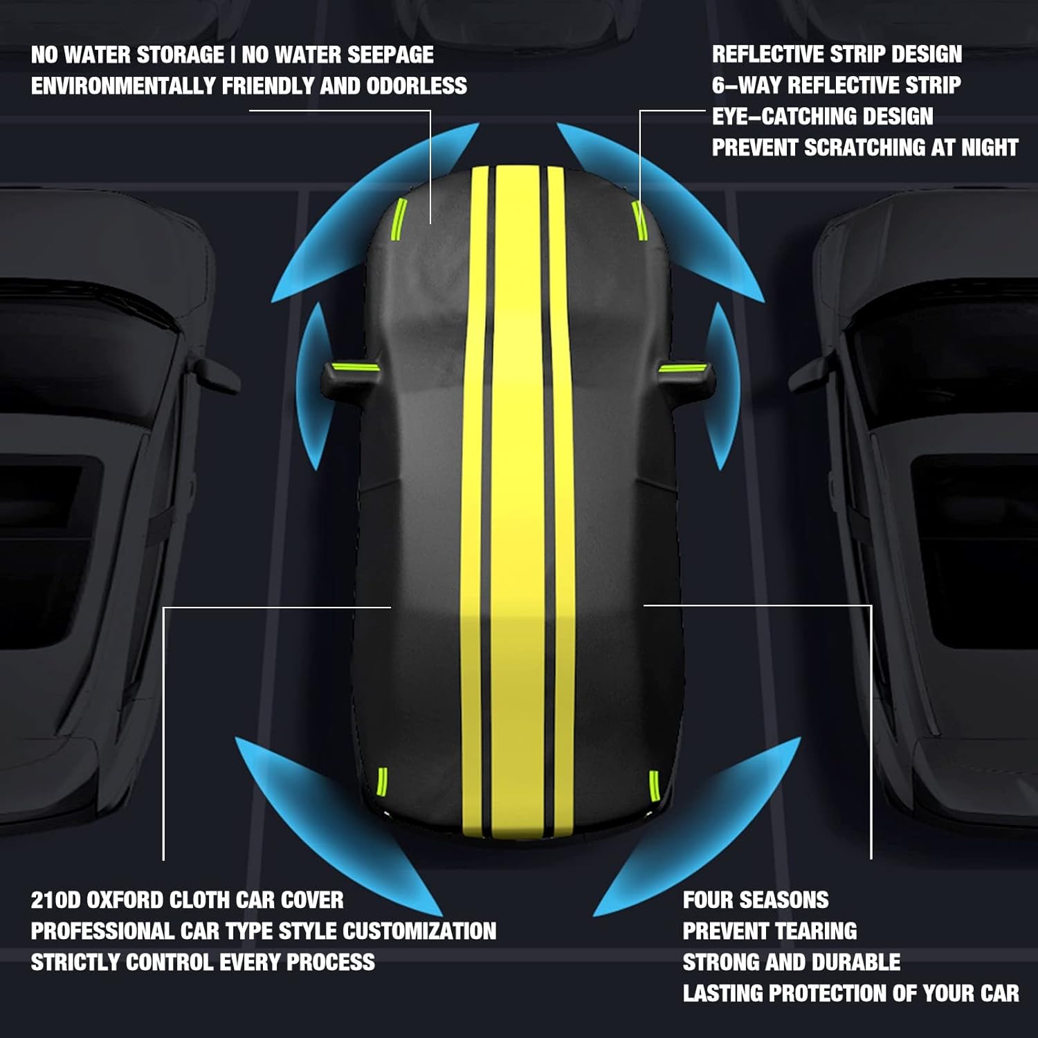 Car Cover for Nissan Pintara Qashqai Serena,Car Cover Durable Dustproof Full Car Cover Breathable Cotton Filled,Waterproof Dustproof UV Resistant Protective Cover(Color:C,Size:Qashqai(2014-16))
