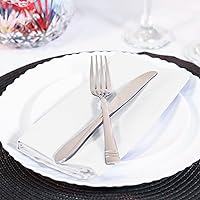 Vista 6 de Utopia Home Servilletas de tela blanca (paquete de 12, 17 x 17 pulgadas), servilletas de cena ideales para fiestas, bodas y almuerzos/cenas