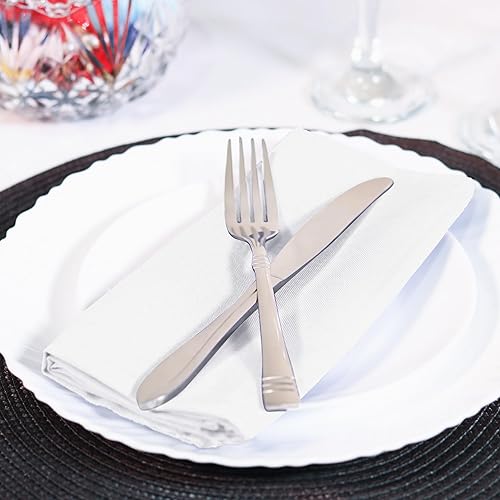 Vista 83 de Utopia Home Servilletas de tela negra (paquete de 12, 20 x 20 pulgadas), servilletas de cena ideales para fiestas, bodas y almuerzos/cenas Negro