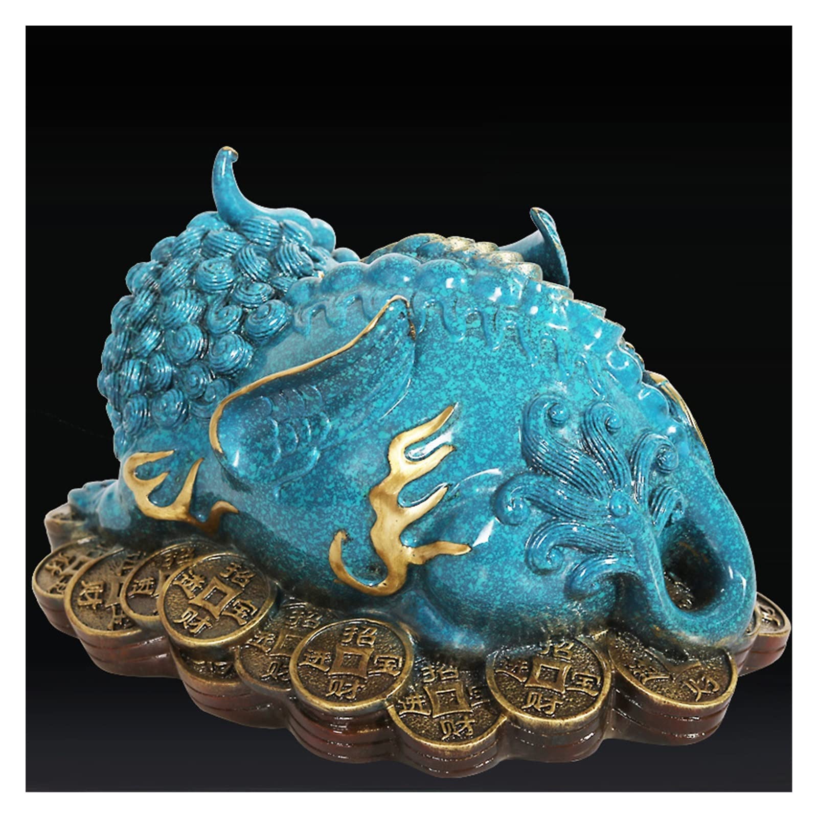 Dekoracje na biurko Czysta miedź przyciąga bogactwo odważne ozdoby Money Beast Office ozdoby Feng Shui dekoracje Akcesoria do biurka domowego(12 inch)