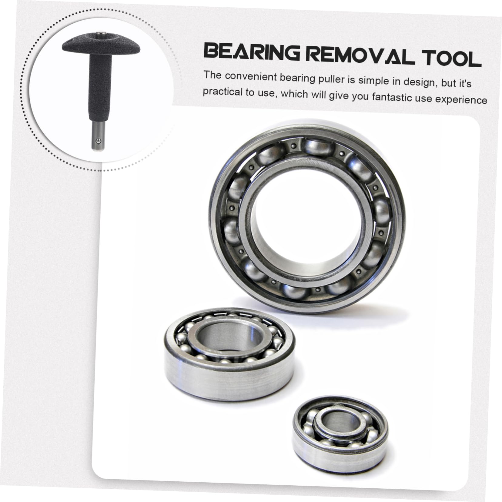 TOGEVAL Stainless Steel Bearing Puller Tool Kit High Strength Remover for Skateboard Bearings and Lightweight Design for and Use Disassembly Tool