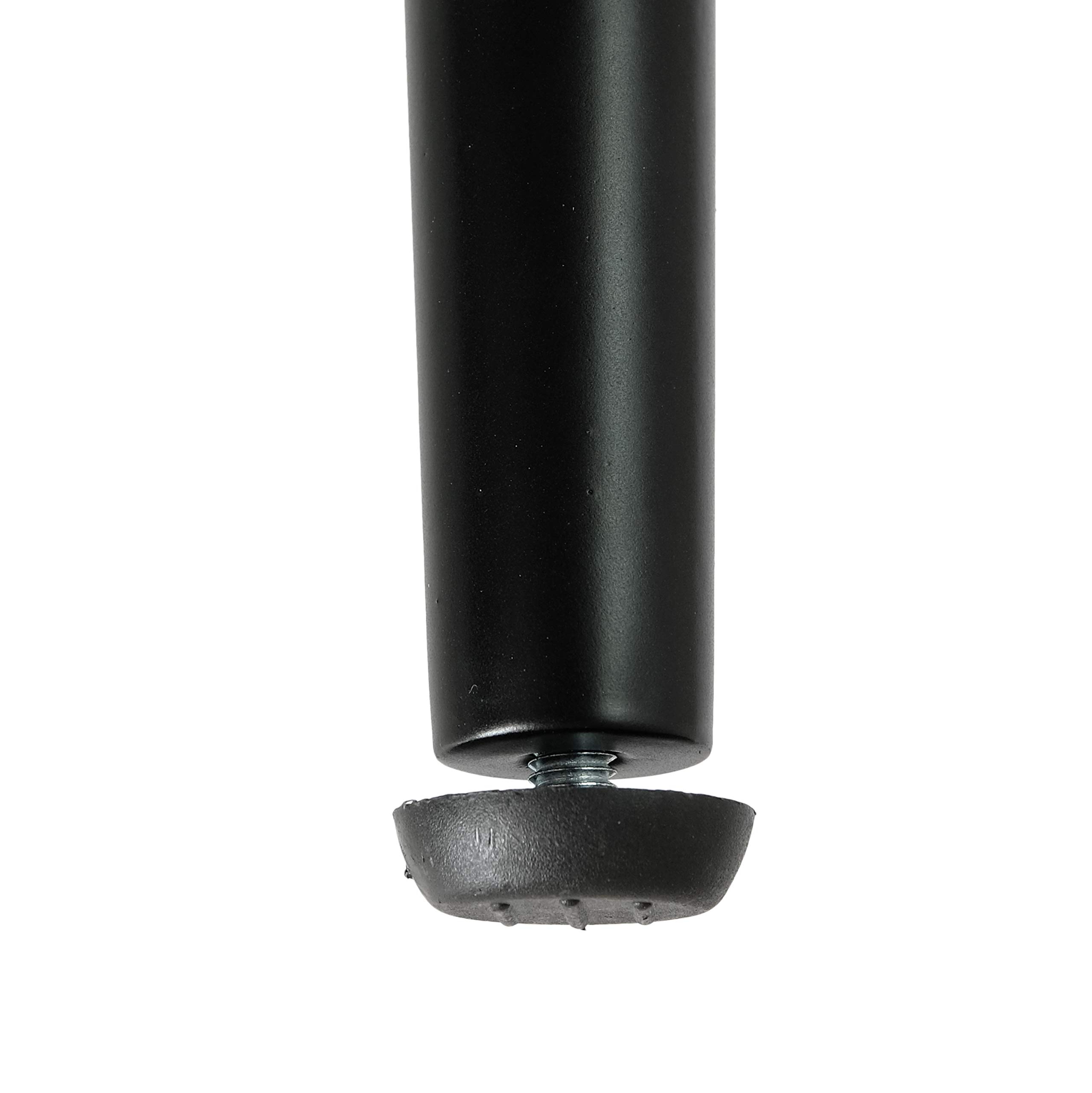 Natural Goods Berlin 4X CONICAL Legs, Patas de Muebles, con Recubrimiento en Polvo, protección del Suelo Regulable en Altura, Bricolaje (Negro, 72cm - Mesa de Comedor/Escritorio)