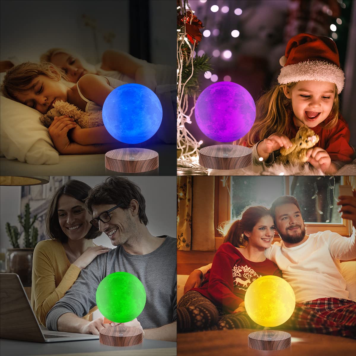 Vnemofey Lampe De Lune Flottante En Lévitation Avec 16