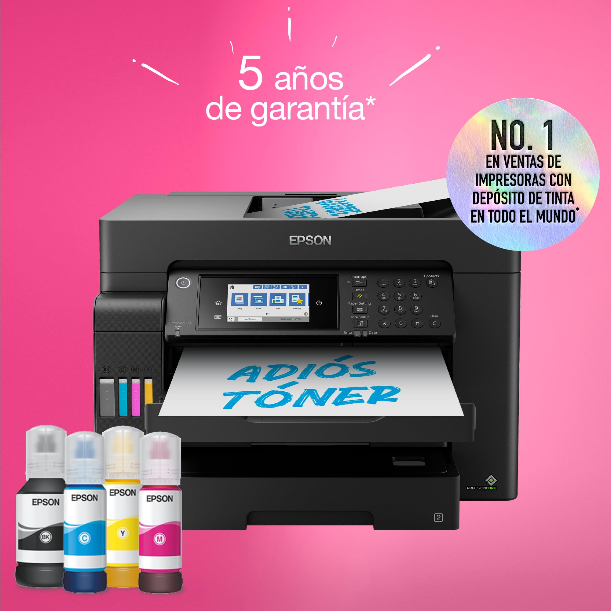 Epson Impresora multifunción EcoTank ET-16605 A3+ con depósito de Tinta, conexión Wi-Fi y fax