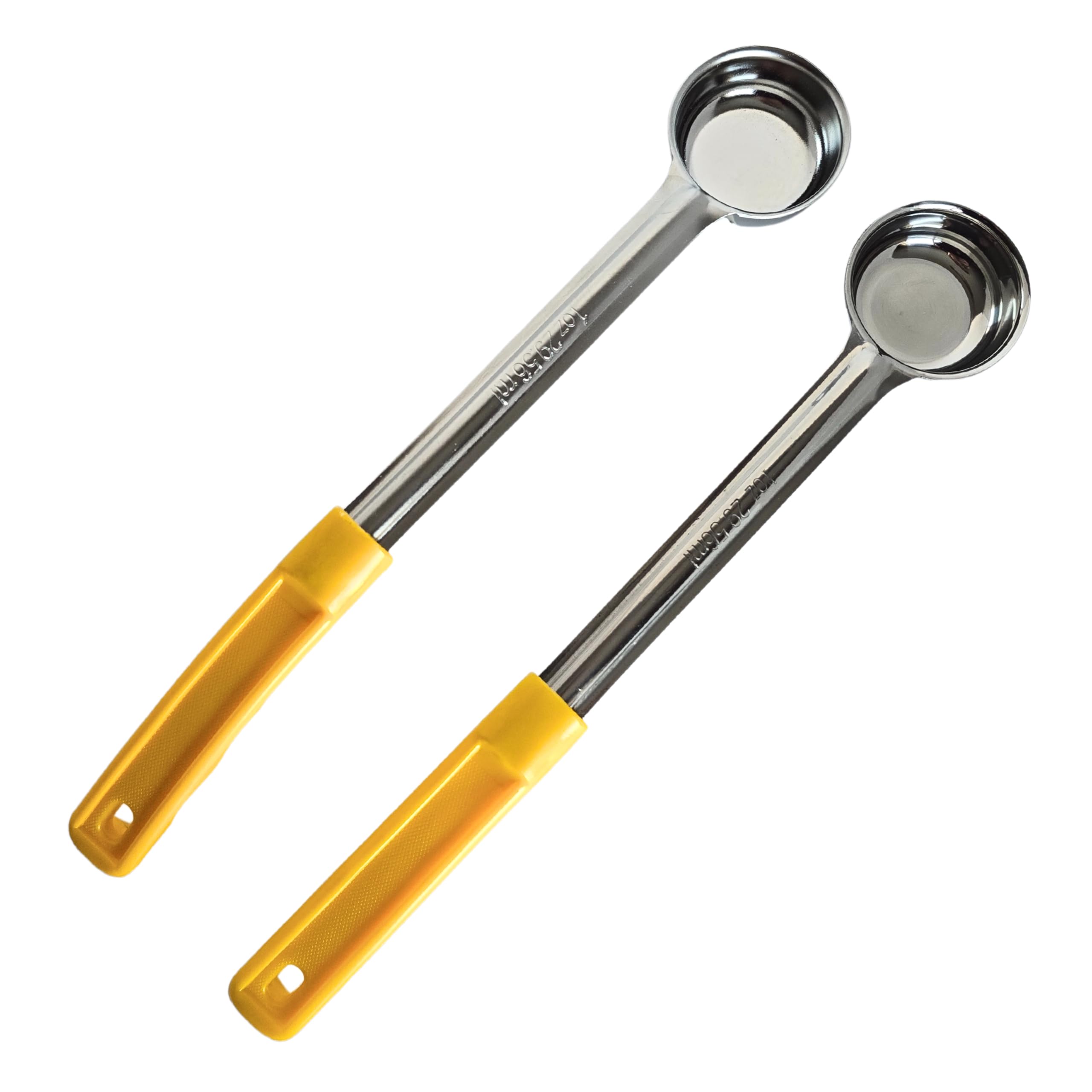 Cucharón de control de porciones de acero inoxidable sólido de 1 onza para medir y servir, cucharón para servir de grado comercial [paquete de 12]