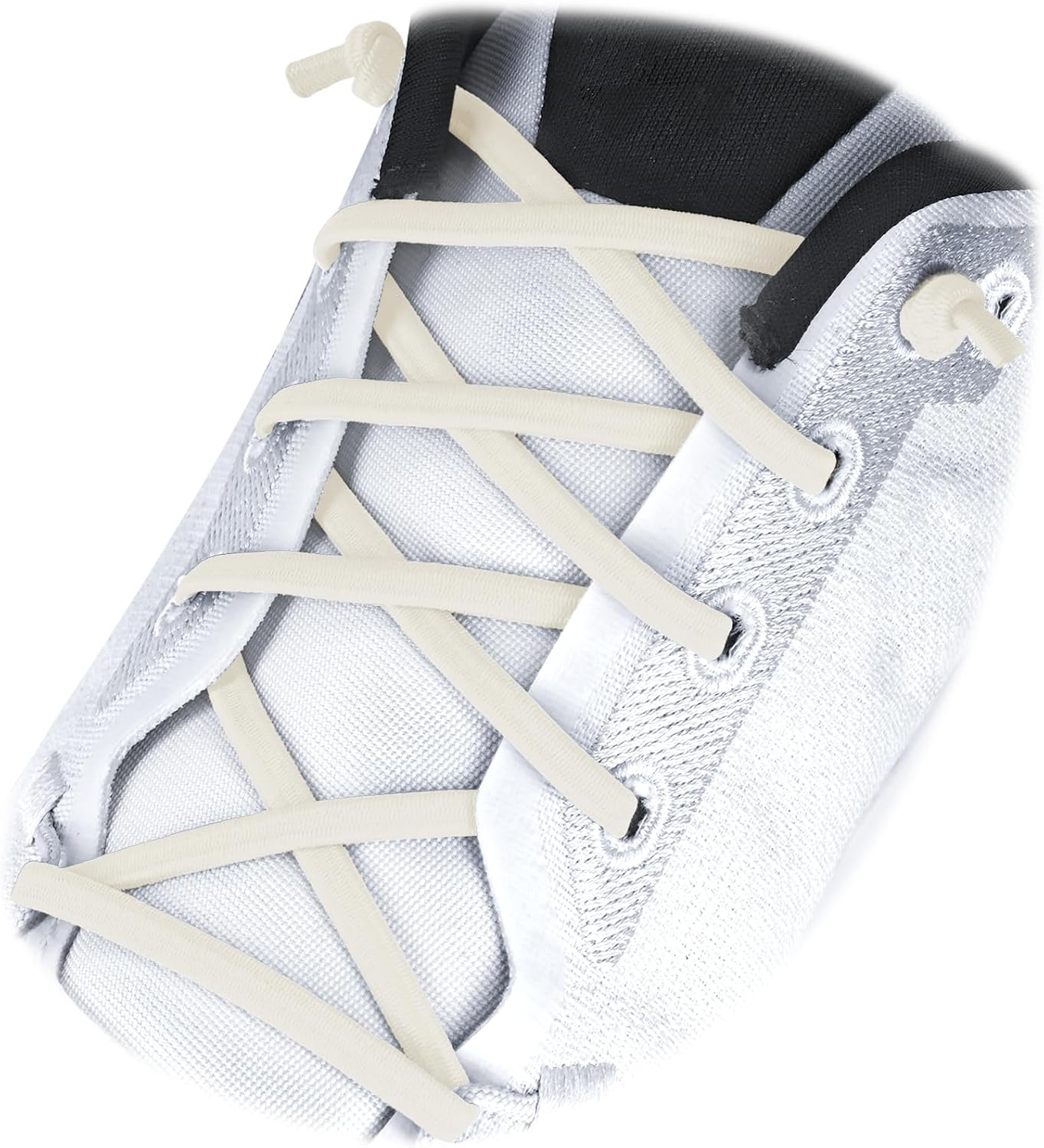 UamGlsob 4MM Elastic Shoe Laces for On Cloudtilt Sneakers, No Tie Running Stretch Locking Bungee Replacement Shoelaces