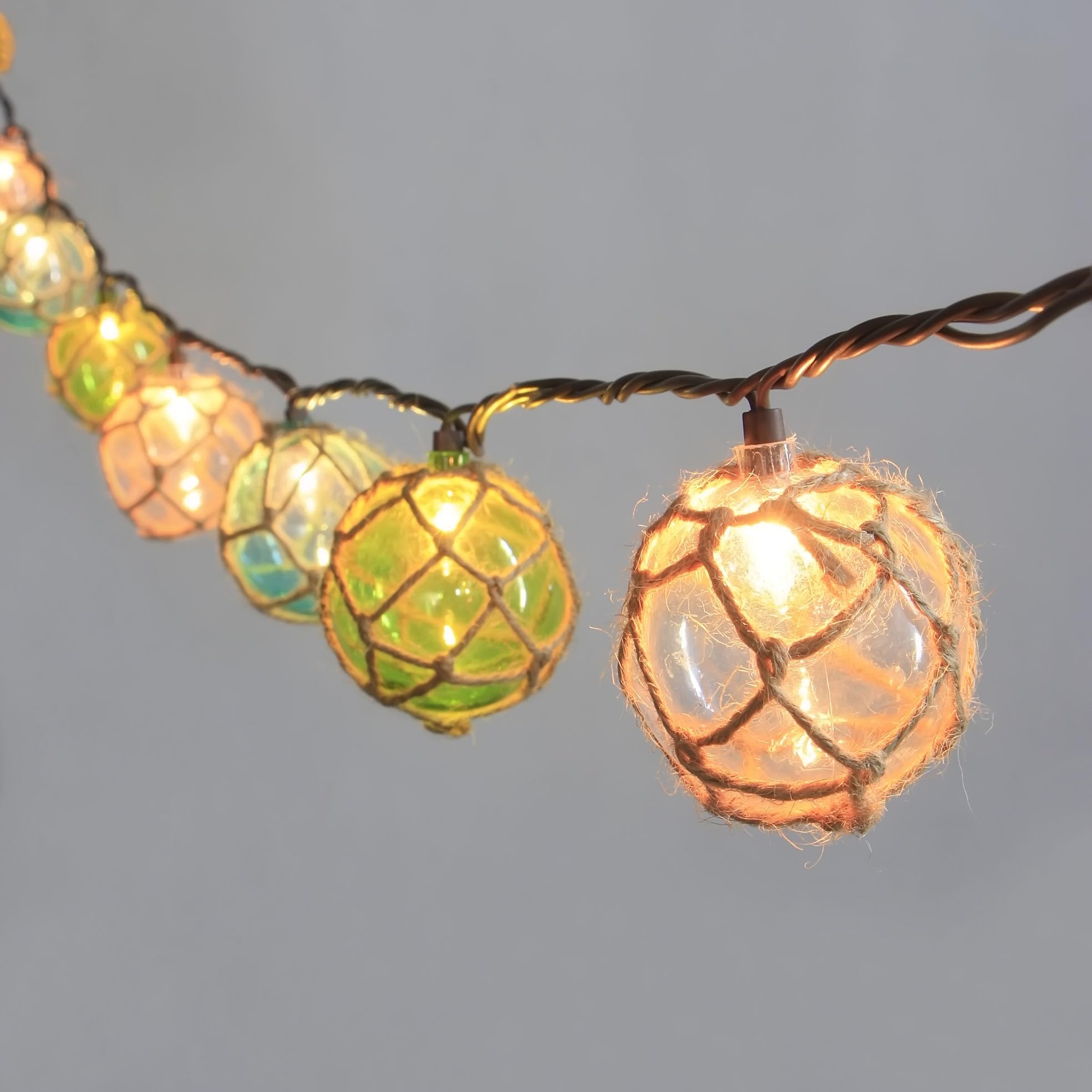 TWINKVILLA Guirnalda de luces decorativas enchufables con 10 bombillas incandescentes, luces flotantes de pesca náutica, conectables, resistentes a la intemperie, para decoración de interiores, hogar
