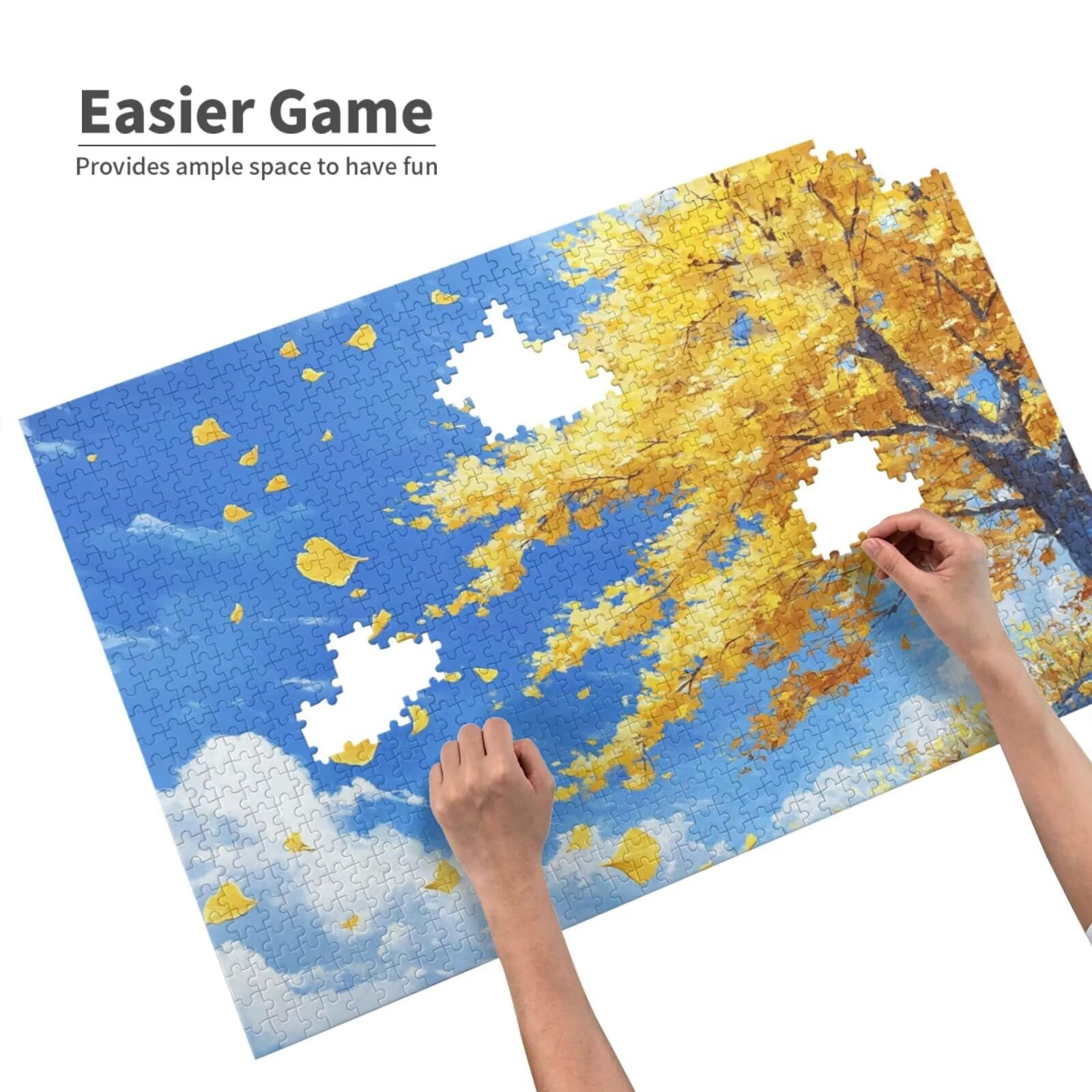 Puzzle krajobrazu, 1500 elementów, puzzle z drzewem, dla dorosłych, z pudełkiem na prezent, "zrób to sam", duże drewniane puzzle dla dorosłych, gra zręcznościowa dla całej rodziny, prezenty dla kobiet
