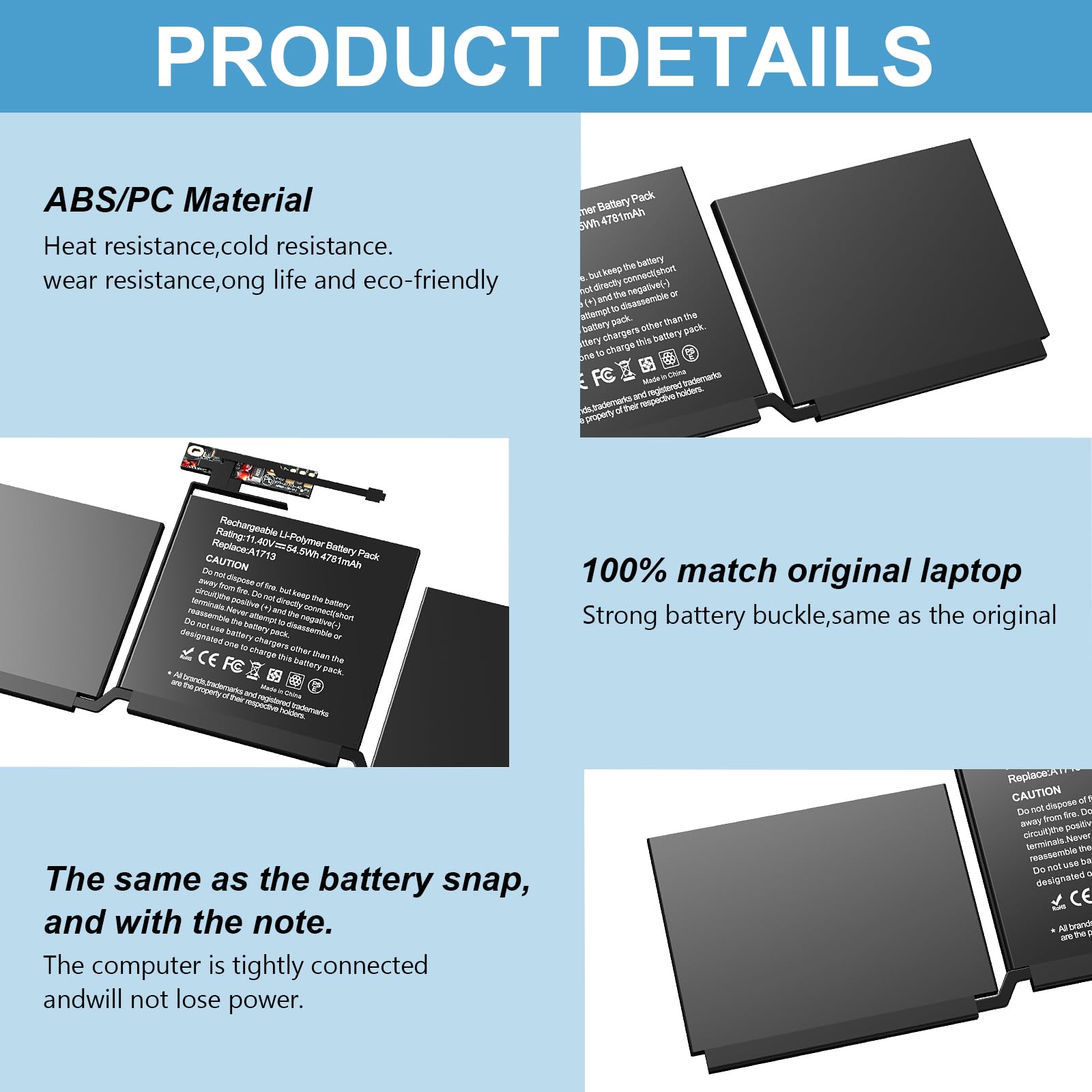Amazon.co.jp: A1713 互換用バッテリーMac book Pro 13インチ(2016年