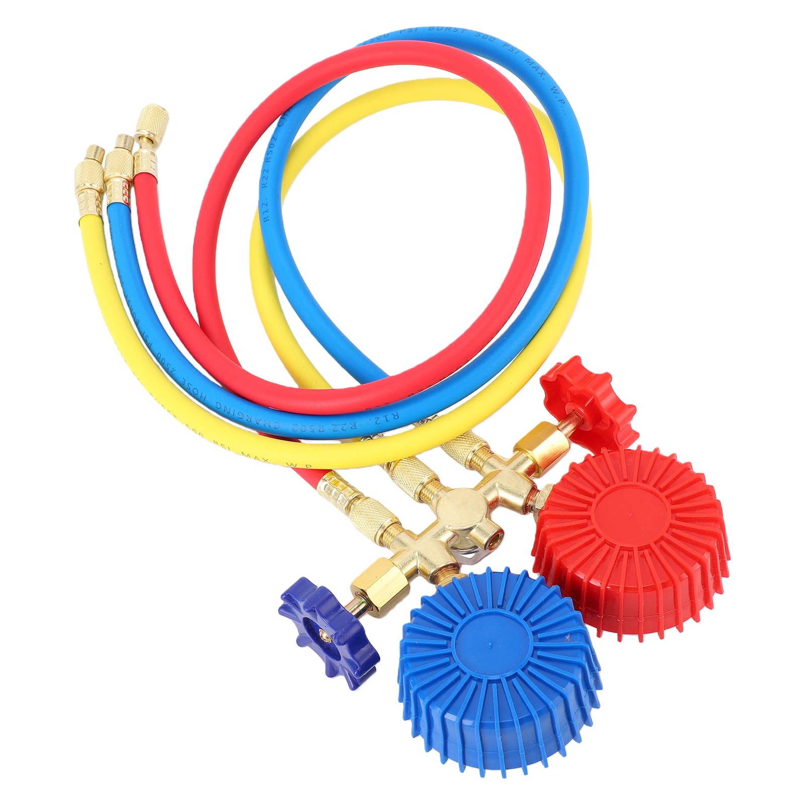 HUIOP Set manometri refrigerante Strumenti per Aria condizionata con Tubo e Gancio per R12 R22 R404A R134A