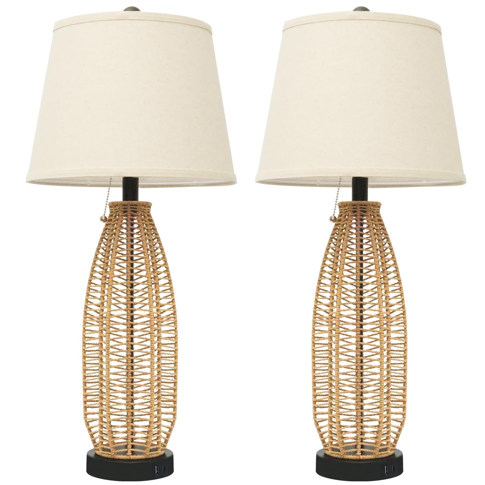 ZR98US Handmade Bohemian Rattan Kamienie Zawieszenia z Portami USB, Trojek Kolorów Czaszki, dla Sypialni Nocy