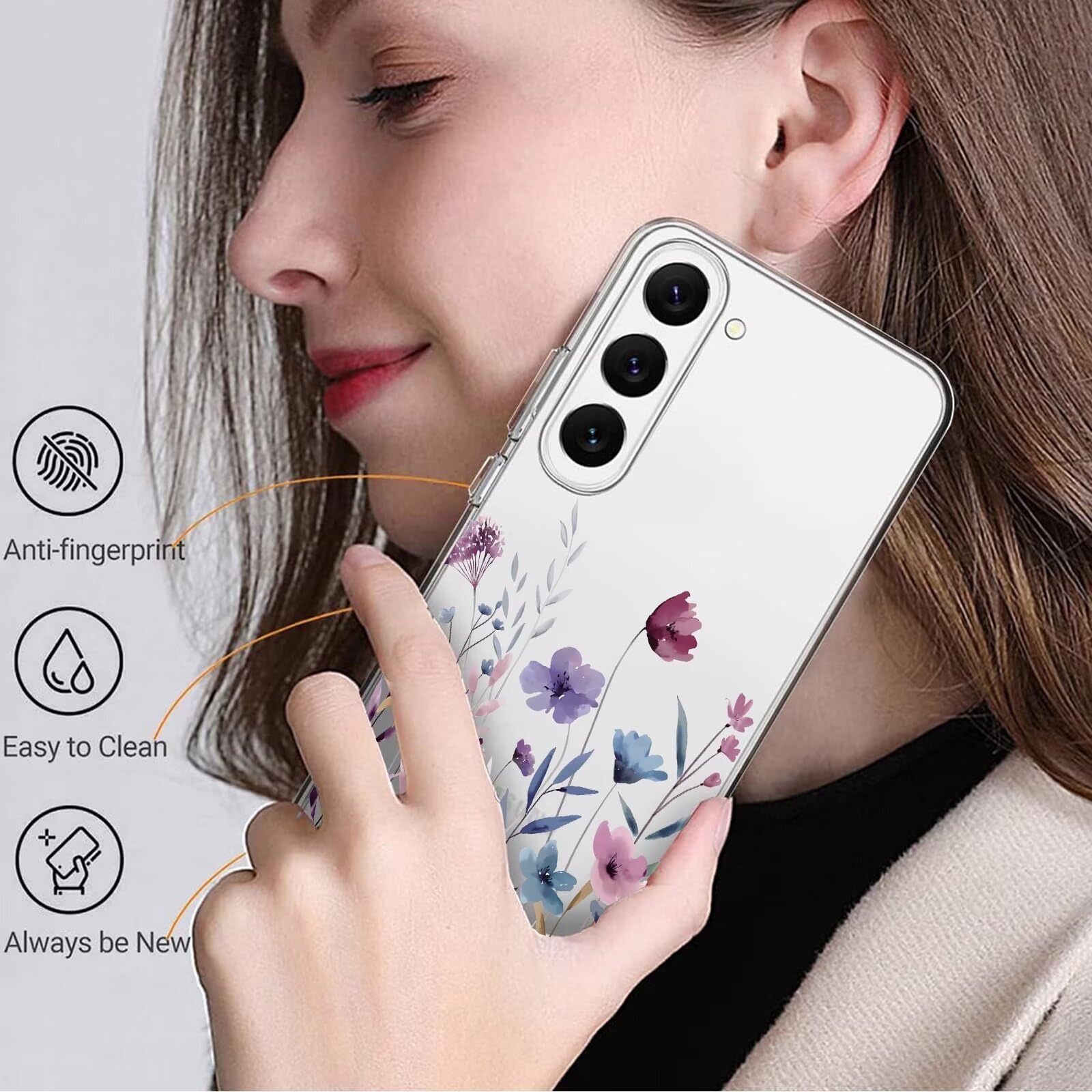 PEIYE Cover Super Colorata per Google Pixel 8 PRO, Traslucido Silicone TPU Custodia con Angoli Rinforzati -Rosa Verde