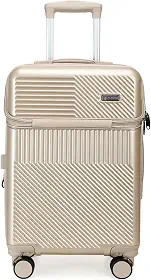 Mala De Viagem Bordo Bagagem 10kg De Mão Rígida 360 Anac USB Cadeado (Dourado)