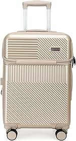 Mala De Viagem Bordo Bagagem 10kg De Mão Rígida 360 Anac USB Cadeado (Dourado)