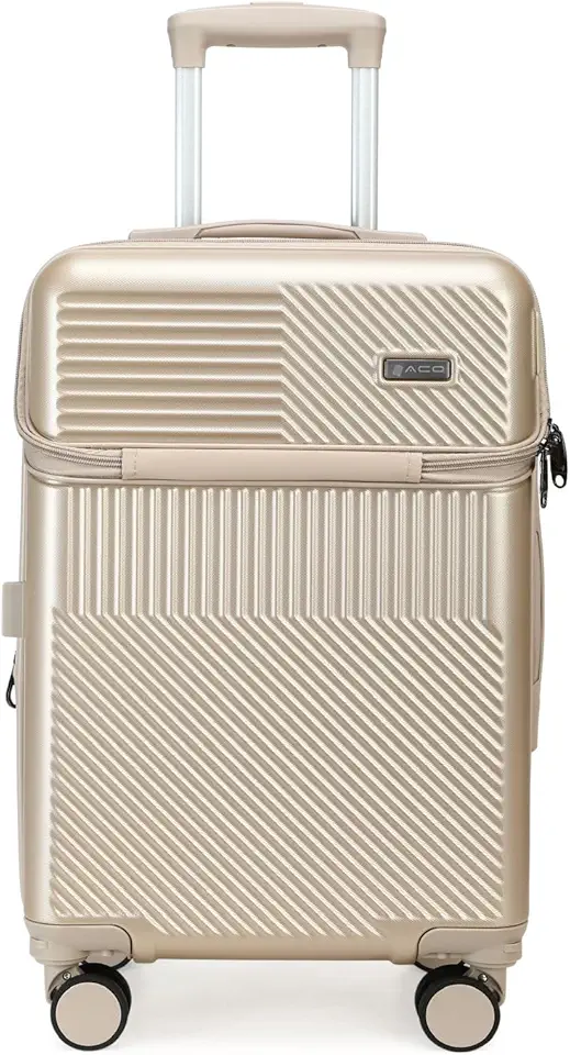 Mala De Viagem Bordo Bagagem 10kg De Mão Rígida 360 Anac USB Cadeado (Dourado)