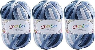 3 Pack T-Shirt Crochet Yarn for DIY Knitting Bulky Yarn for Hand Knitting