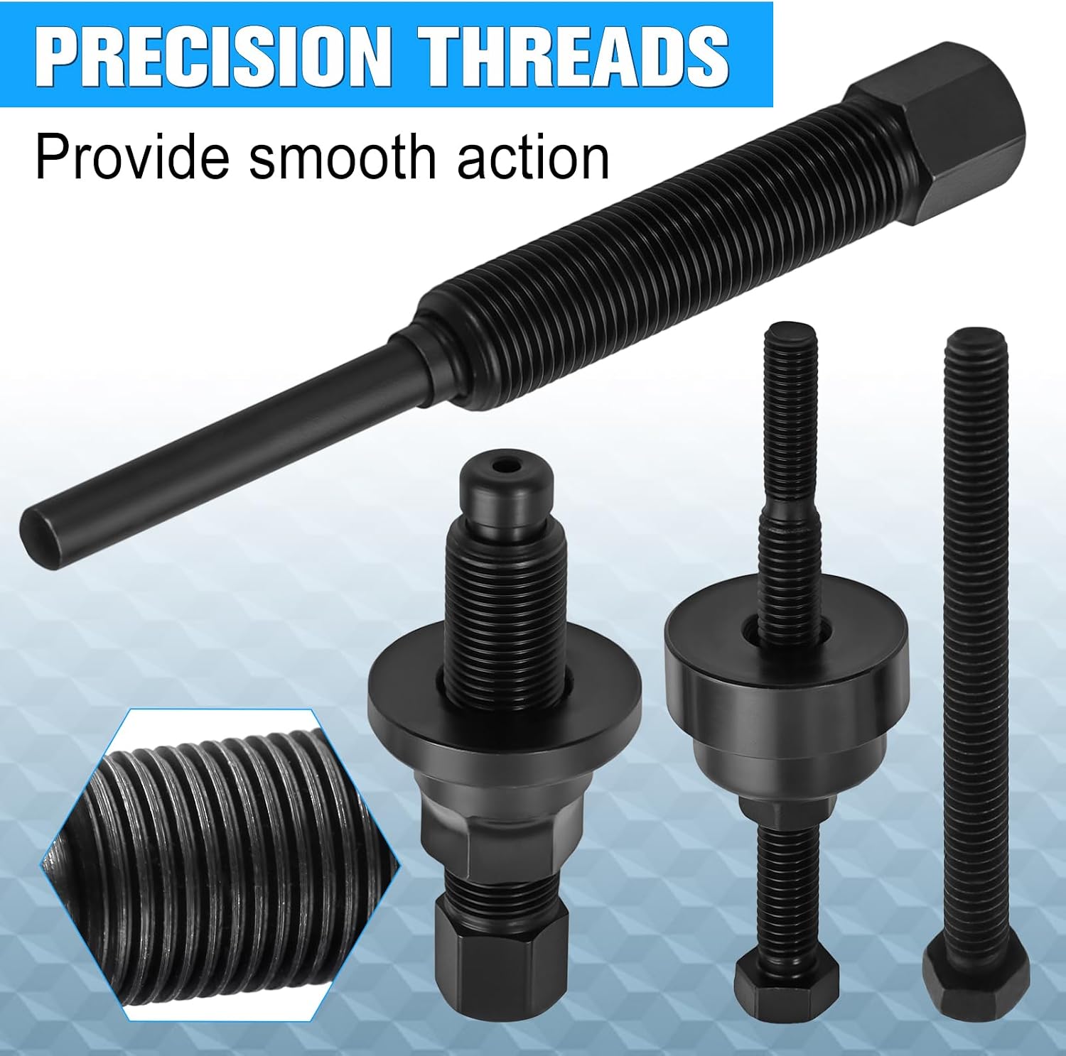 Power Steering Pump Pulley Removal Tool, Power Steering Pulley Puller/Installer Tool Set, Power Steering Pump Pulley Remover and Installer Compatible with Ford, GM, VW and Chrysler Vehicles