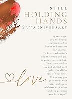 Vista 5 de 25 aniversario de boda: hermoso corazón de vitrales - Adorno de recuerdo sentimental 25 y significativo para la pareja casada - Hecho a mano